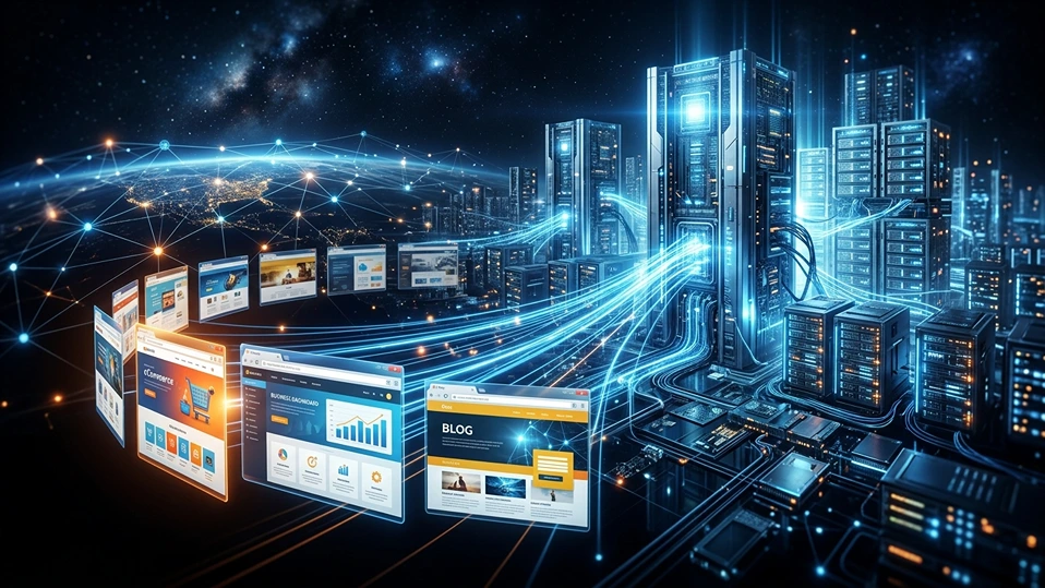Modern web hosting and the emerging technology trends including AI edge computing quantum computing and blockchain